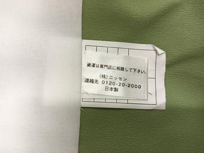 平和屋着物●訪問着　紬地　刺繍　枝花文　正絹　逸品　AABD4773ph