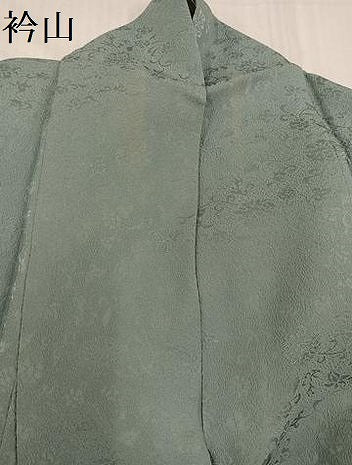 平和屋着物●上質な色無地　花唐草地紋　湊鼠色　正絹　逸品　AABD4786ph