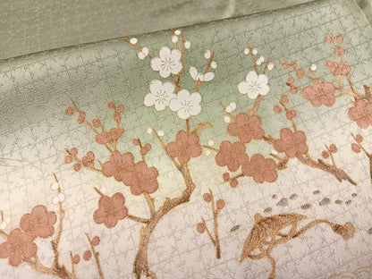 平和屋着物●豪華色留袖 松竹梅群れ鶴風景文 暈し染め 金彩 正絹 逸品 AABD4793ph