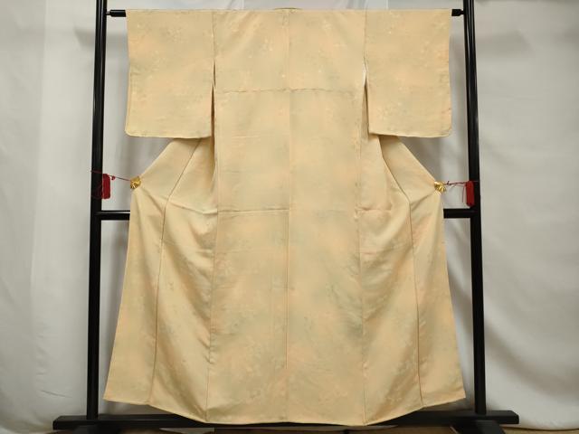 平和屋着物■上質な小紋　枝花地紋　暈し染め　正絹　逸品　AABD4893gw