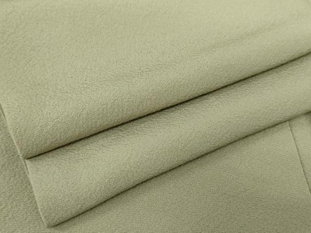 平和屋着物●上質な色無地　山葵色　正絹　逸品　AABD4965cs