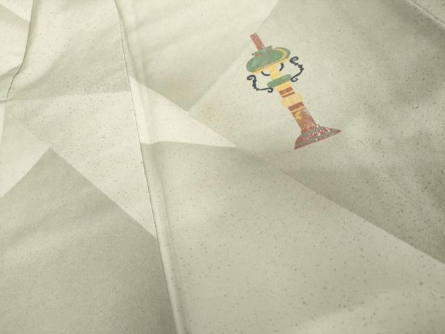 平和屋着物●上質な小紋 手描き 器物文 暈し染め 金銀彩 正絹 逸品 AABD4978cs