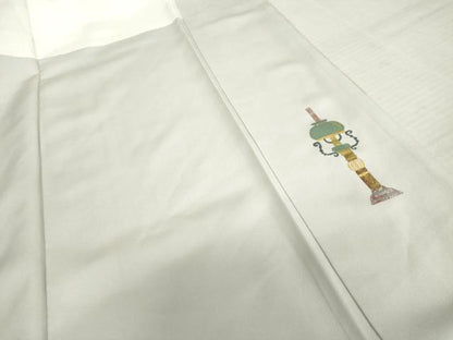 平和屋着物●上質な小紋 手描き 器物文 暈し染め 金銀彩 正絹 逸品 AABD4978cs