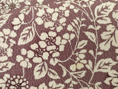 平和屋着物●上質な小紋　草花文　鬼しぼ縮緬　高島屋扱い　正絹　逸品　AABD4988cs