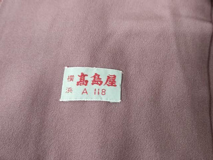 平和屋着物●上質な小紋　草花文　鬼しぼ縮緬　高島屋扱い　正絹　逸品　AABD4988cs