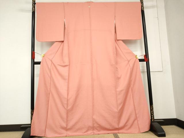 平和屋着物●上質な色無地 薄紅色 正絹 逸品 AABD4998cs