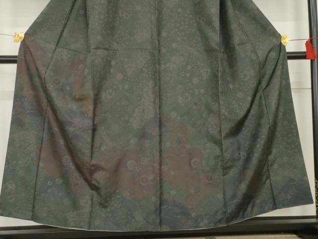 平和屋着物●本場染大島紬 訪問着 彩大島 吉祥草花文 藤絹織物謹製 証紙付き 正絹 逸品 AABD5015cs