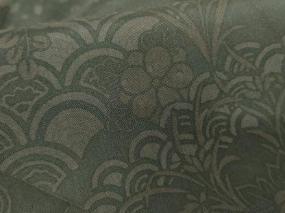 平和屋着物●本場染大島紬 訪問着 彩大島 吉祥草花文 藤絹織物謹製 証紙付き 正絹 逸品 AABD5015cs