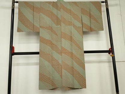 平和屋着物●長襦袢 無双仕立て 青海波 正絹 逸品 AABD5036cs