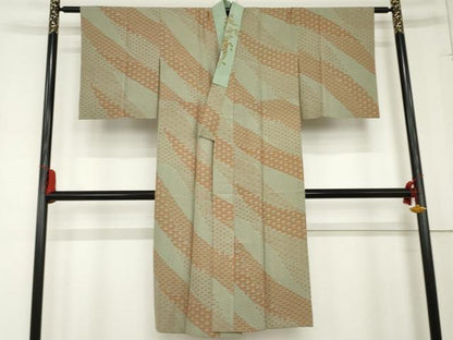 平和屋着物●長襦袢 無双仕立て 青海波 正絹 逸品 AABD5036cs