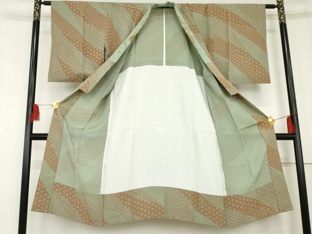 平和屋着物●長襦袢 無双仕立て 青海波 正絹 逸品 AABD5036cs