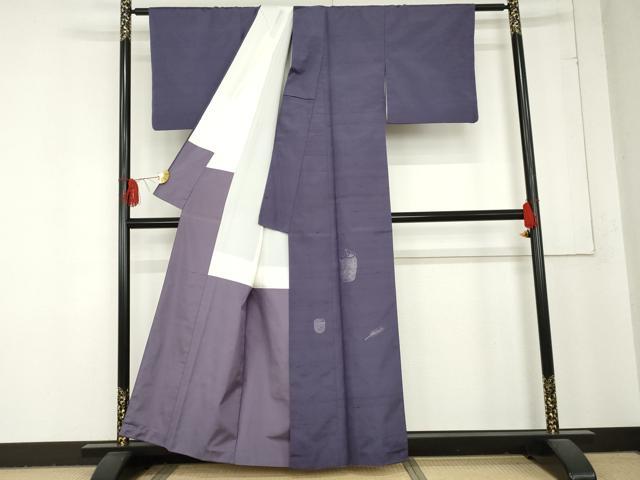 平和屋着物●京の名門・菱屋六右ェ門　紬　訪問着　茶器　仕覆文　金糸　正絹　逸品　AABD5043cs