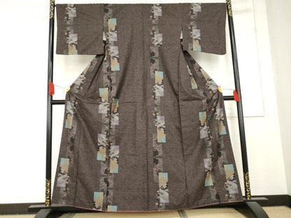 平和屋着物●本場大島紬 カタス9マルキ 京風景文 正絹 逸品 AABD5054cs