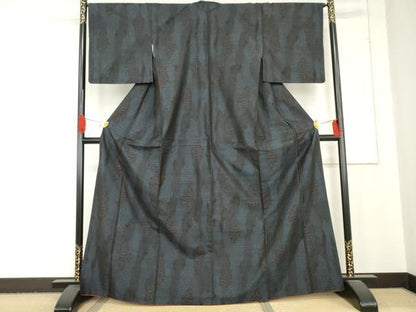 平和屋着物●本場大島紬 花間道 正絹 逸品 AABD5056cs