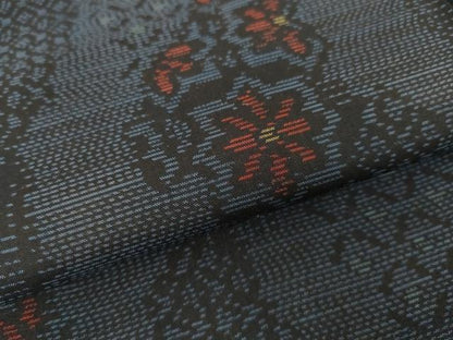平和屋着物●本場大島紬 花間道 正絹 逸品 AABD5056cs