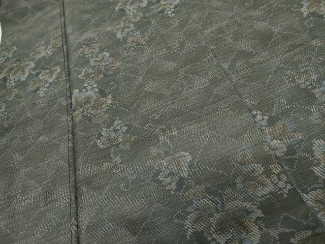 平和屋着物○本場大島紬 葡萄蔦の葉文 正絹 逸品 AABD5061cs