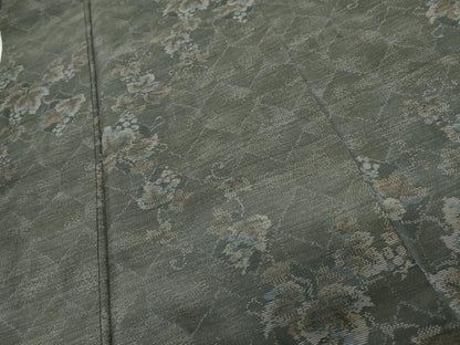 平和屋着物●本場大島紬　葡萄蔦の葉文　正絹　逸品　AABD5061cs