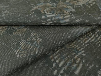 平和屋着物●本場大島紬　葡萄蔦の葉文　正絹　逸品　AABD5061cs