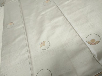 平和屋着物●上質な紬　花丸文　正絹　逸品　AABD5066cs