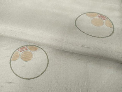 平和屋着物●上質な紬　花丸文　正絹　逸品　AABD5066cs