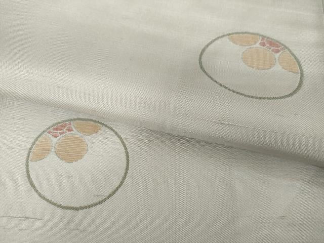 平和屋着物●上質な紬　花丸文　正絹　逸品　AABD5066cs