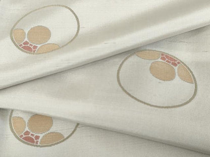 平和屋着物●上質な紬　花丸文　正絹　逸品　AABD5066cs