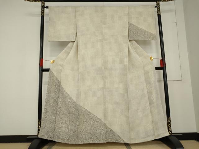 平和屋着物●訪問着 草木文 鬼しぼ縮緬 正絹 逸品 AABD5070cs