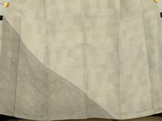 平和屋着物●訪問着 草木文 鬼しぼ縮緬 正絹 逸品 AABD5070cs