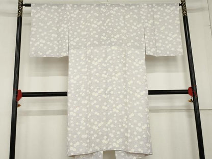 平和屋着物●長襦袢　単衣　流水花文　正絹　逸品　AABD5072cs
