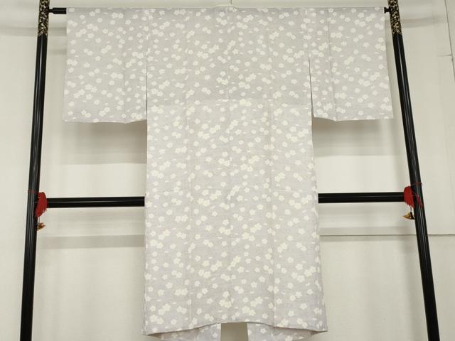 平和屋着物●長襦袢　単衣　流水花文　正絹　逸品　AABD5072cs