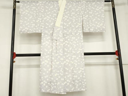 平和屋着物●長襦袢　単衣　流水花文　正絹　逸品　AABD5072cs