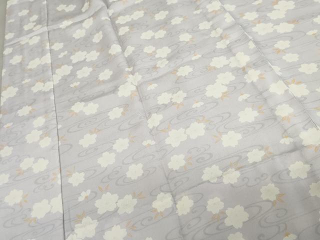 平和屋着物●長襦袢　単衣　流水花文　正絹　逸品　AABD5072cs