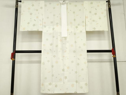 平和屋着物●長襦袢　無双仕立て　舞花文　正絹　逸品　AABD5074cs