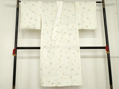 平和屋着物●長襦袢　無双仕立て　舞花文　正絹　逸品　AABD5074cs