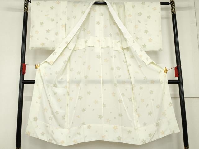 平和屋着物●長襦袢　無双仕立て　舞花文　正絹　逸品　AABD5074cs