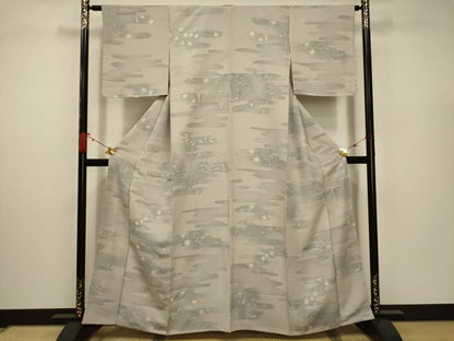 平和屋着物■上質な小紋　ろうけつ染め　霞取り風景文　正絹　逸品　AABD5283sx