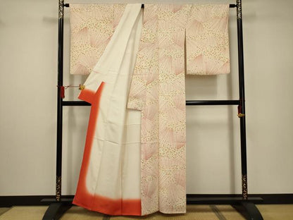 平和屋着物■上質な小紋　幾何学文様　正絹　逸品　AABD5288sx