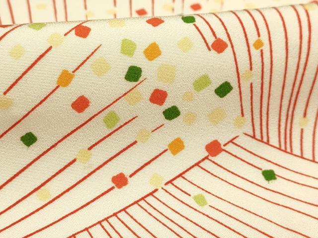 平和屋着物■上質な小紋　幾何学文様　正絹　逸品　AABD5288sx