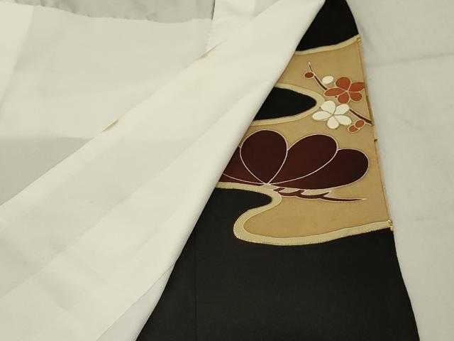平和屋着物■豪華黒留袖　作家物　霞取り松竹梅風景文　金彩　正絹　逸品　AABD5310sx