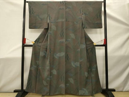 平和屋着物■上質な小紋　地紙重ね吉祥文　正絹　逸品　AABD5318sx