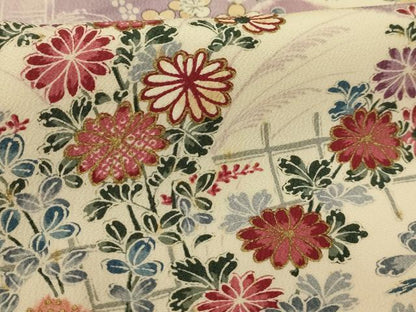 平和屋着物■上質な小紋　流水花文　金彩　正絹　逸品　AABD5326sx