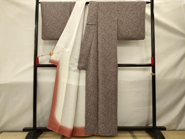 平和屋着物■上質な小紋　草花文　正絹　逸品　AABD5343sx