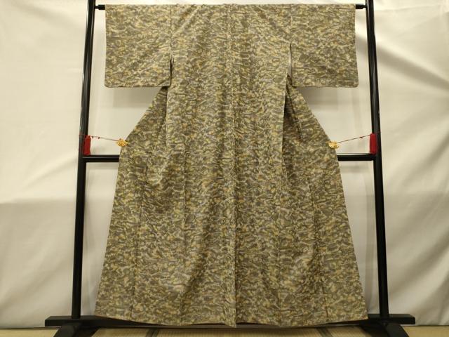 平和屋着物■上質な紬　風景文　正絹　逸品　AABD5357sx