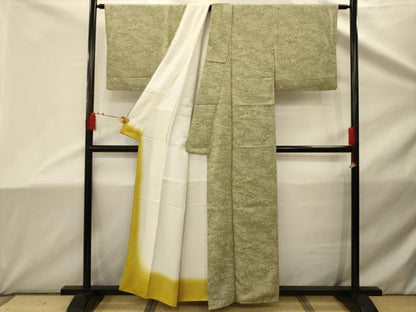 平和屋着物■上質な小紋　飛鶴風景文　正絹　逸品　AABD5372sx