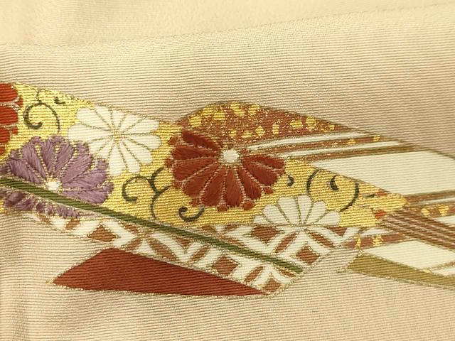 平和屋着物●銀座きしや　訪問着　刺繍　吉祥花文　正絹　逸品　AABD5374sx 平和屋着物○銀座きしや 訪問着 刺繍 吉祥花文 正絹 逸品