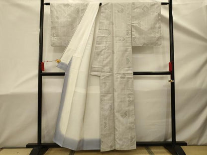 平和屋着物■上質な紬　100亀甲　幾何学花文　正絹　逸品　AABD5381sx