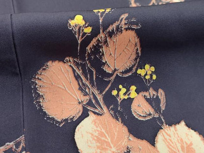 平和屋着物■上質な小紋　枝花文　正絹　逸品　AABD5383sx