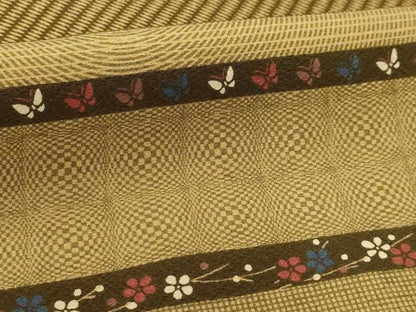 平和屋着物■上質な小紋　横段花蝶文　正絹　逸品　AABD5399sx