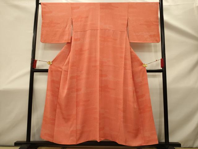 平和屋着物■江戸小紋　霞花文　正絹　逸品　AABD5403sx