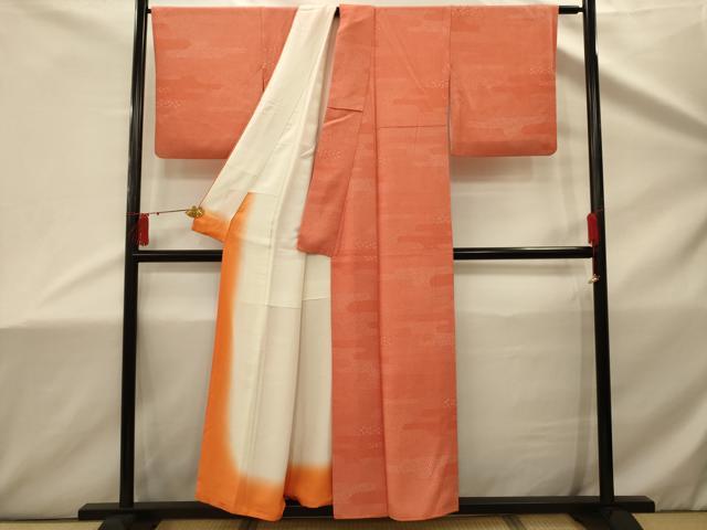 平和屋着物■江戸小紋　霞花文　正絹　逸品　AABD5403sx
